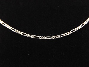.925 Sterling Silver Figaro Link Pendant Necklace