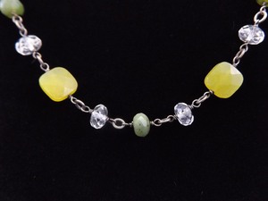 .925 Sterling Silver SILPADA Jade and Crystal Necklace
