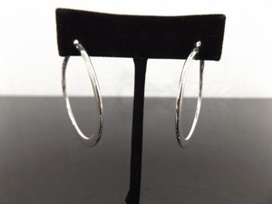 .925 Sterling Silver Tiffany Elsa Peretti Hoop Latch Hook Earrings