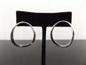 .925 Sterling Silver Flat Hoop Post Earrings