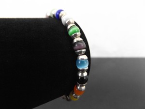.925 Sterling Silver Multi Colored Chrysoberyl Bracelet
