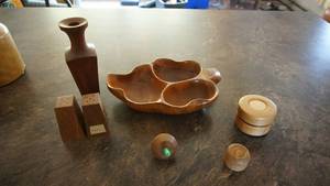 Hand Made Stamp Holder-Three Divided Tray-S& P Shakers-Ash Tray Holder-Spinning Top-Vase