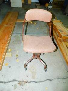 Vintage Desk Chair On Casters