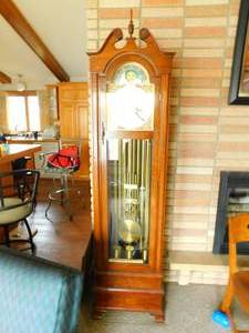 A Kuempel Original Grandfather Clock By The Kuempel Chime Clock Works