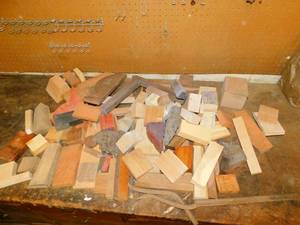 A Lot Full Of Miscellaneous Small Pieces Of Wood