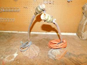 Two Electric Gooseneck Lamps Without Lightbulbs, Etc.