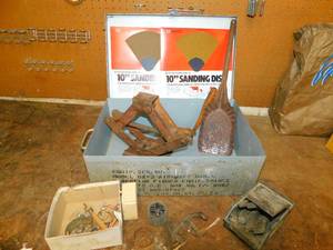 10 Sanding Disc--Converts Your Table Or Radial Saw Into A Disc Sander--Vintage Fireplace Shovel--Equipment Ser. No.  Model DZ-2 Aircraft Radio--Direction Finder Equipment Spares-24V--D.C. Box No. 11
