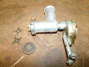 Vintage Sunbeam Meat Grinder  Food Chopper With Some Attachments