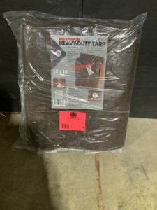 TAFCO PRODUCTS 12 ft. x 16 ft. Heavy-Duty BrownSilver Reversible Poly 10 mil Tarp Kit Include 4 Free Bungee Hook Tie Down. See Pictures
