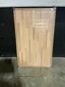 HARDWOOD REFLECTIONS Unfinished Beech 4 ft. L x 30 in. D x 1.5 in. T Butcher Block Desktop Countertop. See Pictures