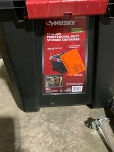 Assorted Storage Bins, Husky & Other Branded Hand Tools and Accessories. Various Kinds & Conditions. See Pictures