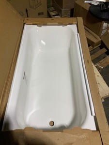 BOOTZ INDUSTRIES Maui 60 in. Left Drain Rectangular Alcove Soaking Bathtub in White. See Pictures
