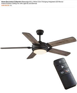 lot 6 image: Parrot Uncle & Home Decorators Collection Ceiling Fans See Pictures