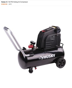 lot 34 image: Husky 8G 150 PSI Hotdog Air Compressor. See Pictures
