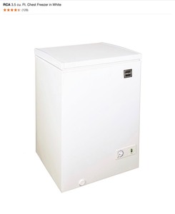 lot 40 image: RCA 3.5 cu. Ft. Chest Freezer in White. See Pictures
