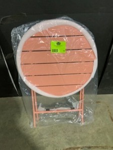 lot 45 image: Stylewell Metal Outdoor Bistro Table in Peony. See Pictures