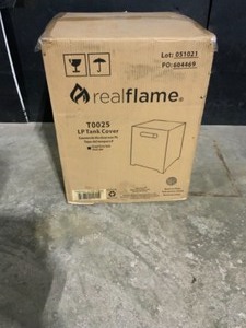 lot 54 image: Real Flame 15 in. Lanesboro Propane Tank Cover in Gray. See Pictures
