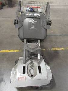lot 442 image: MART CART ELECTRIC SHOPPING CART, Does not run. For parts or restore.