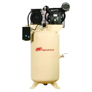 lot 301 image: Ingersoll Rand Type 30 Reciprocating 80 Gal. 7.5 HP Electric 230-Volt, Single Phase Air Compressor 2475N7.5-V - Broken Valve - LeaksWill not fill with air. Runs.