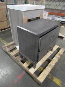lot 307 image: WHOLESALE MIXED PALLET OF MISCELLANEOUS VANITY AND NIGHTSTAND (Drawers do not close as they should)