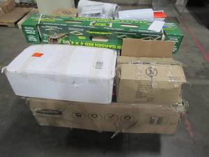 lot 311 image: WHOLESALE MIXED PALLET OF MISCELLANEOUS OUTDOOR ITEMSFURNITURE , BUILDING MATERIALS AND MORE