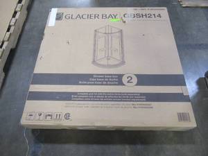 lot 320 image: Glacier Bay 34 in. x 34 in. Single Threshold Shower Base in White, GBSH214.