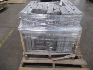 lot 326 image: Nantucket Patio-on-a-Pallet 12 in. x 24 in. and 24 in. x 24 in., 48 sq. ft. Concrete Gray Basketweave York-Stone Paver, 30531.