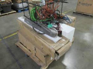 lot 329 image: WHOLESALE MIXED PALLET OF MISCELLANEOUS SHOP EQUIPMENT, BUILDING MATERIALS AND MORE