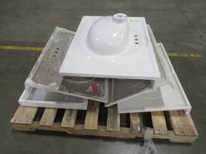 lot 338 image: WHOLESALE MIXED PALLET OF MISCELLANEOUS VANITY TOPS