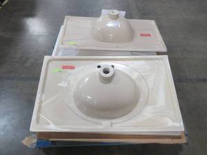 lot 351 image: WHOLESALE MIXED PALLET OF MISCELLANEOUS VANITY TOPS