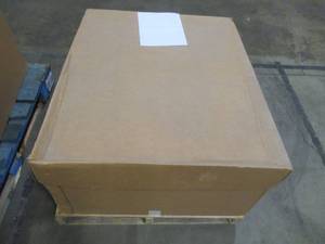 lot 354 image: Case of (20) Lexan Sneeze Guard 24 in. x 32 in. with 6. in. Sides Clear Protection Shield Freestanding with Pass Through, 08941101