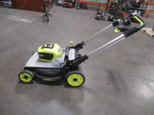 lot 4 image: Ryobi 21 in. HP 40V Lithium-Ion Battery Brushless Walk Behind Dual-Blade Self-Propelled Mower (TOOL ONLY) - Missing Bag and Key.