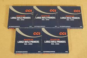 lot 63 image: 500 CCI No 250 Magnum Large Rifle Primers