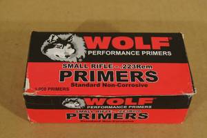 lot 72 image: 1000 Wolf Small Rifle - .223 Rem Primers