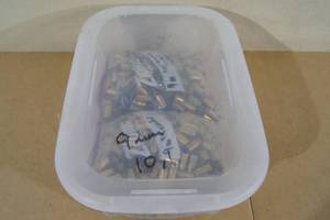 lot 89 image: Bin of 9mm Luger Empty Shell Casings