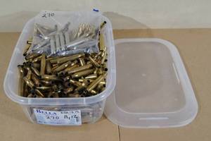 lot 97 image: Bin of .270 Empty Casings