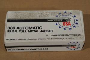 lot 108 image: 50 Winchester .380 Auto 95 Gr FMJ Ammo