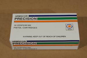lot 112 image: 50 Armscor Precision .38 Super 125 Gr FMJ Ammo