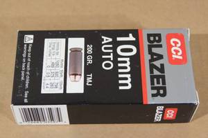 lot 117 image: 50 CCI Blazer 10mm Auto 200 Gr TMJ Ammo