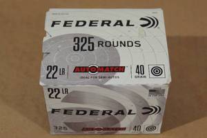 lot 132 image: 325 Federal Automatch .22 LR 40 Gr Ammo