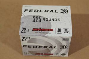 lot 133 image: 325 Federal Automatch .22 LR 40 Gr Ammo