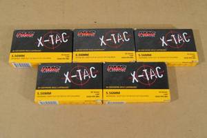 lot 158 image: 100 PMC X-Tac 5.56mm 62 Gr LAP Ammo