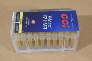 lot 181 image: 50 CCI .17 HMR 17 Gr V-Max Ammo