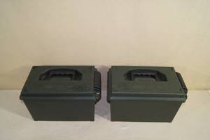 lot 184 image: 2 MTM Case-Gard Plastic Ammo Cans
