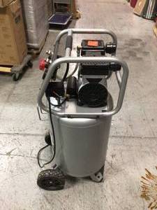 lot 107 image: 20 Gal. Vertical Electric-Powered Silent Air Compressor by Husky Customer Returns SeePictures