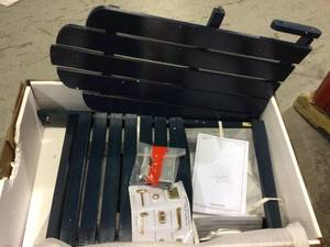 lot 11 image: Patio Wood Adirondack Chair - Navy Blue Wash &nbspCustomer Returns See Pictures 