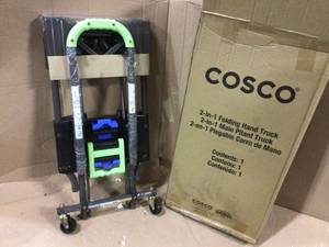 lot 25 image: Cosco  Shifter 300 lb. 2-In-1 Convertible Hand Truck and Cart &nbspCustomer Returns See Pictures