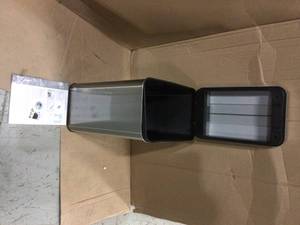 lot 40 image: iTouchless  13 Gal. Stainless Steel Wings Open Sensor Trash Can with AbsorbX Odor Filter &nbspCustomer Returns See Pictures