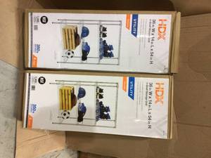 lot 52 image: HDX  Chrome 4-Tier Metal Wire Shelving Unit (36 in. W x 54 in. H x 14 in. D) &nbspCustomer Returns See Pictures