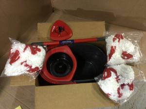 lot 53 image: O-Cedar  EasyWring Microfiber Spin Mop and Bucket Floor Cleaning System &nbspCustomer Returns See Pictures